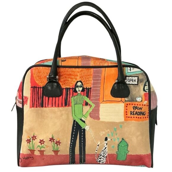 ￼Vintage Isabella Fiore “Walking Stanley” Satchel  EUC - Picture 1 of 9
